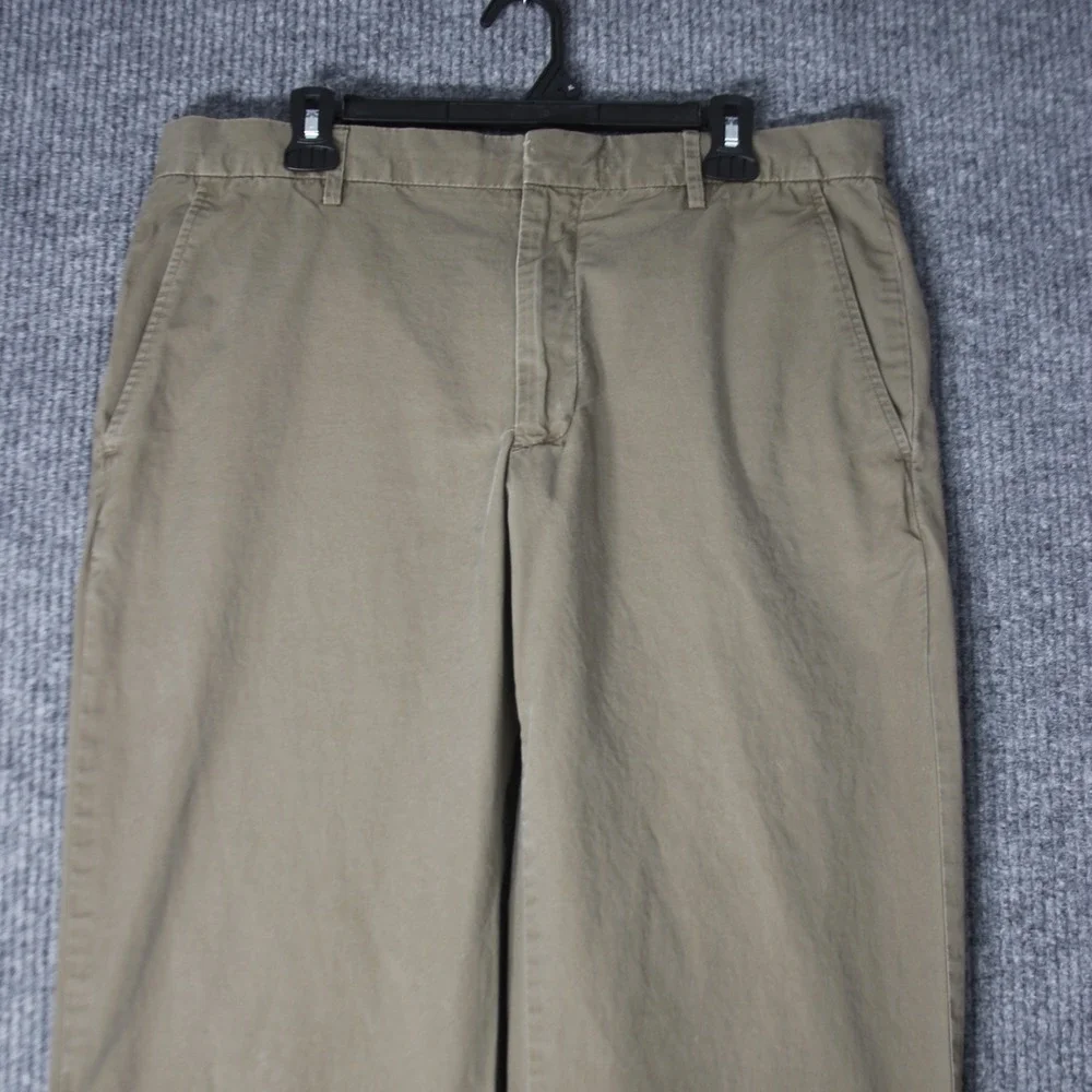 Banana Republic Dress Pants Mens 36 Tan Khaki‎ Straight Leg Cotton Slacks Chino